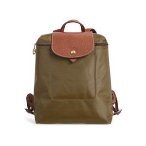 Longchamp Le pliage backpack, khaki/ jungle green color